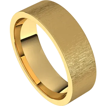 14k Yellow Gold Flat Comfort Fit Band