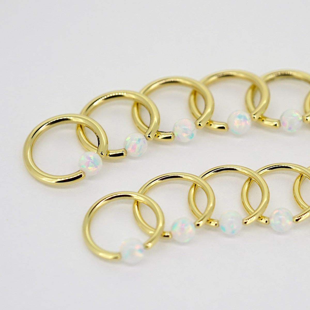 18k Gold Captive Opal Ring